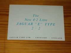 JAGUAR E-TYPE 4.2 LITRE 2+2 brochure
