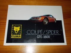 PUMA GTE-1600 coupe/spider brochure