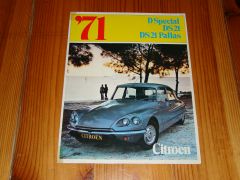Citroen D Special/DS21/DS 21 Pallas 1971 (USA) brochure