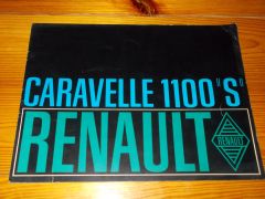 RENAULT CARAVELLE 1100 "S" BROCHURE