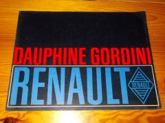 RENAULT DAUPHINE GORDINI BROCHURE