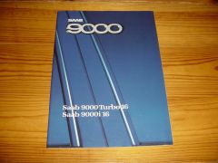 SAAB 9000 TURBO 16, 9000i 16  1987 brochure