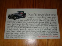 Alfa Romeo 1750 Saloon brochure