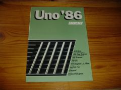 FIAT UNO 1986 brochure