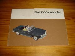 FIAT 1500 CABRIOLET brochure